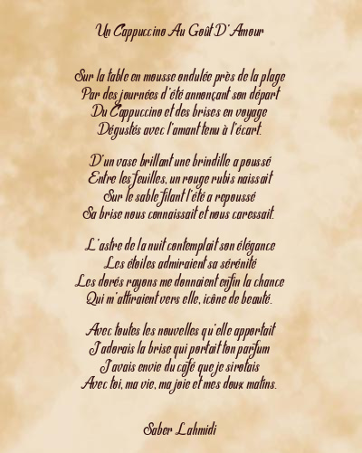 Le poème en image: Au Goût D’amour