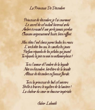 Le poème en image: La Princesse De Décembre