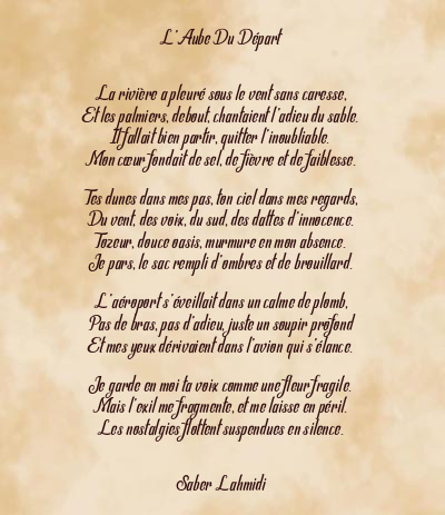 Le poème en image: L’aube Du Départ