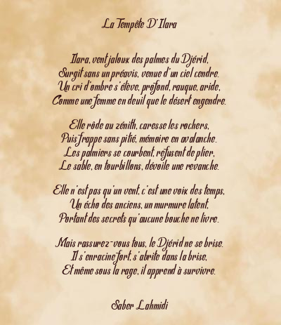 Le poème en image: La Tempête D’ilara