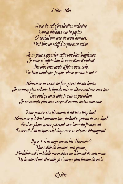 Le poème en image: Libère Moi