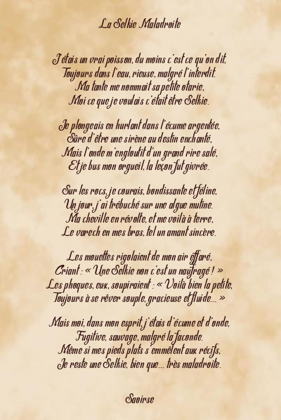 Le poème en image: La Selkie Maladroite