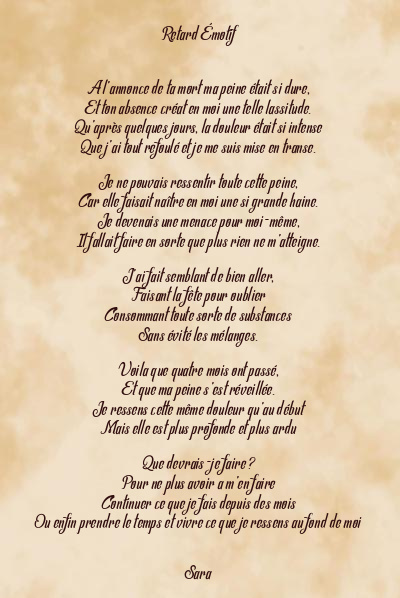 Le poème en image: Retard Émotif