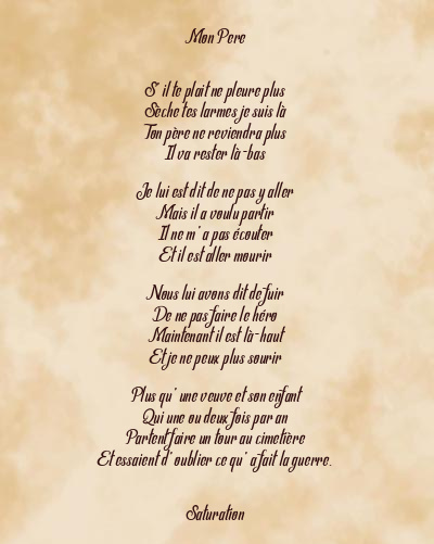 Le poème en image: Mon Pere