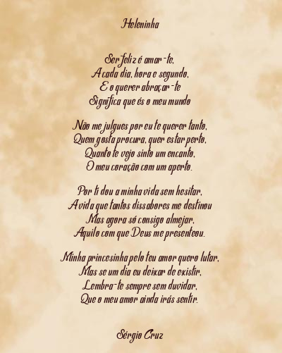 Le poème en image: Heleninha