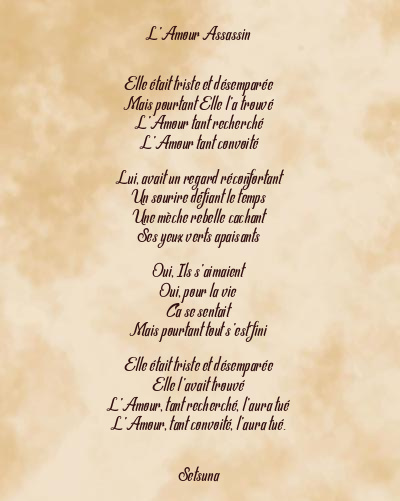 Le poème en image: L’amour Assassin