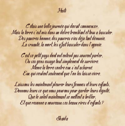 Le poème en image: Haiti