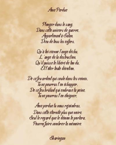 Le poème en image: Ame Perdue