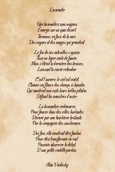 Le poème en image: Locomotiv