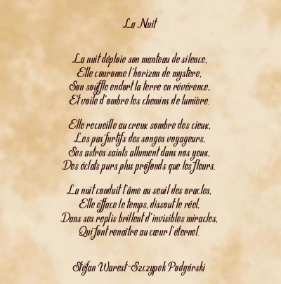 Le poème en image: La Nuit