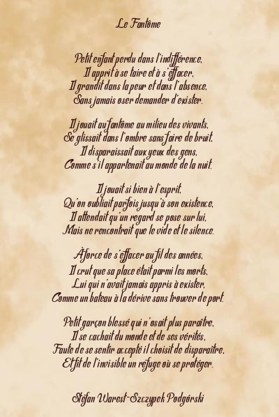 Le poème en image: Le Fantôme