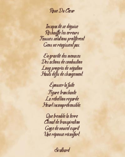 Le poème en image: Roue Du Cœur