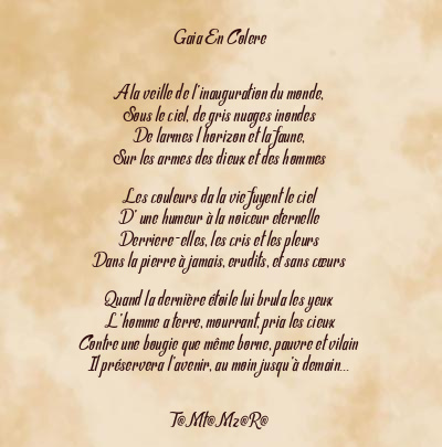 Le poème en image: Gaia En Colere