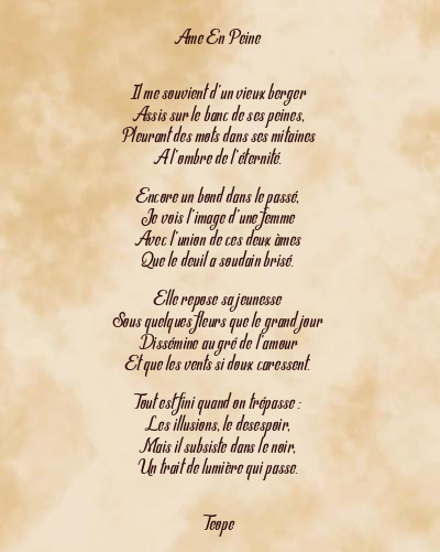 Le poème en image: Ame En Peine