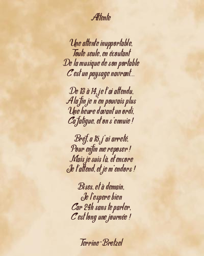 Le poème en image: Attente