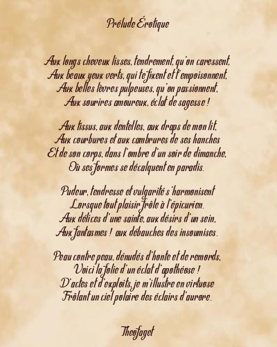 Le poème en image: Prélude Érotique