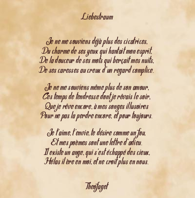 Le poème en image: Liebestraum