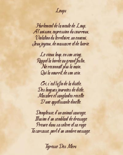 Le poème en image: Loups