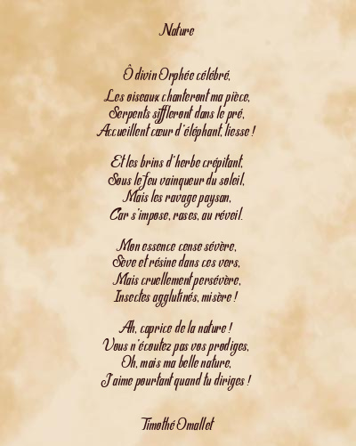 Le poème en image: Nature