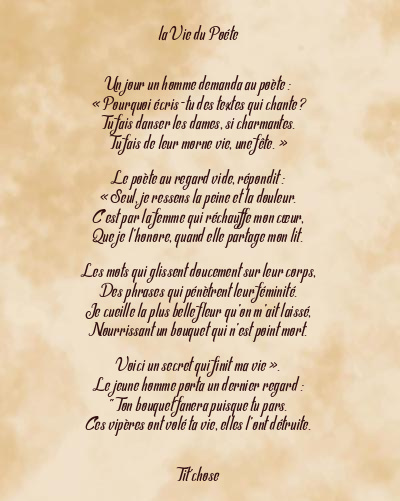 Le poème en image: La Vie Du Poéte