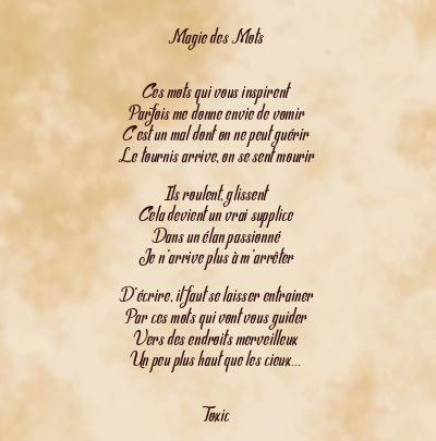 Le poème en image: Magie Des Mots
