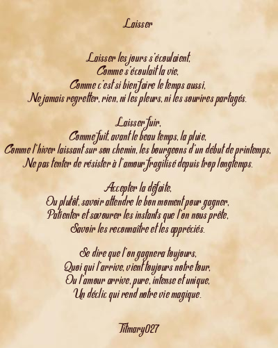 Le poème en image: Laisser