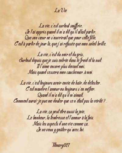 Le poème en image: La Vie