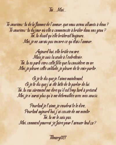 Le poème en image: Toi… Moi…