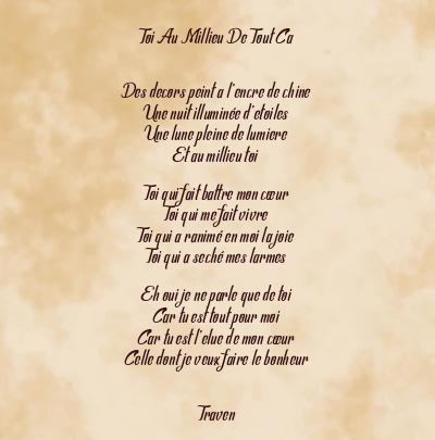 Le poème en image: Toi Au Millieu De Tout Ca