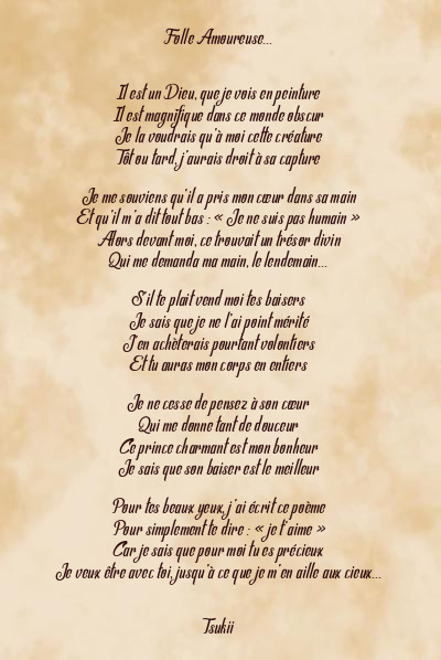 Le poème en image: Folle Amoureuse…
