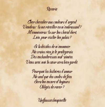 Le poème en image: Reverie