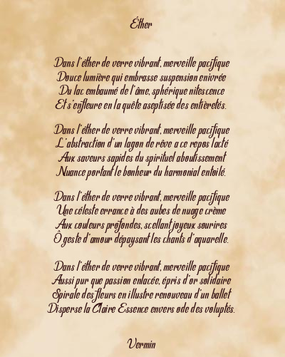 Le poème en image: Éther