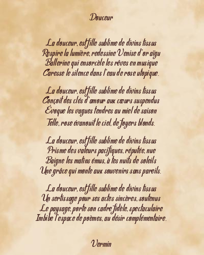 Le poème en image: Douceur