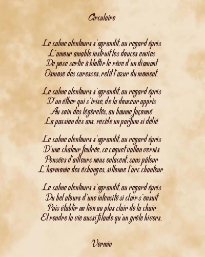 Le poème en image: Circulaire