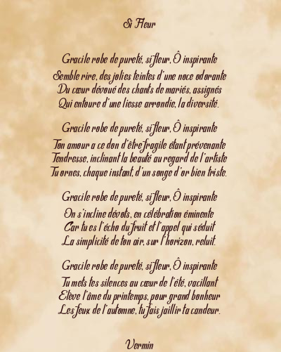 Le poème en image: Si Fleur