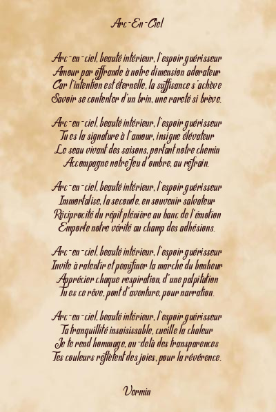 Le poème en image: Arc-En-Ciel