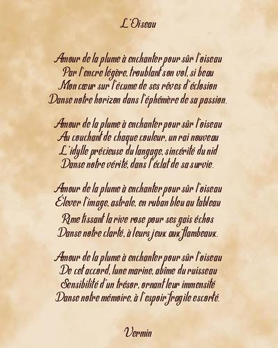 Le poème en image: L’oiseau