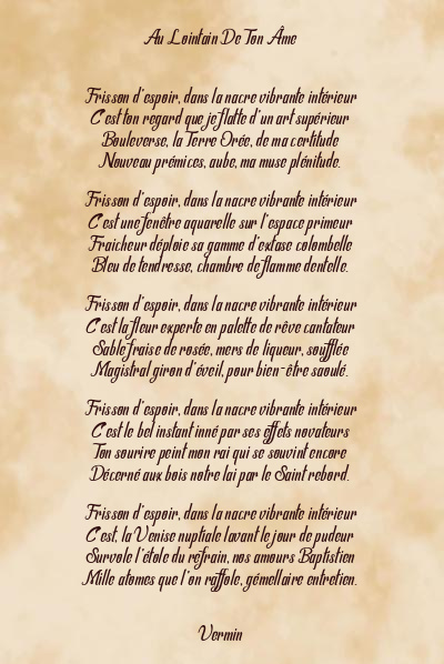 Le poème en image: Au Lointain De Ton Âme