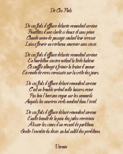 Le poème en image: De Ces Flots