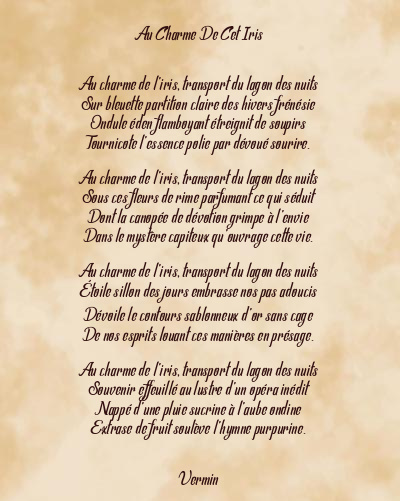 Le poème en image: Au Charme De Cet Iris