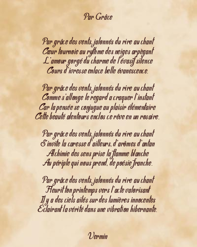 Le poème en image: Par Grâce