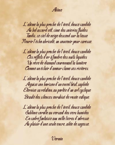 Le poème en image: Abîme