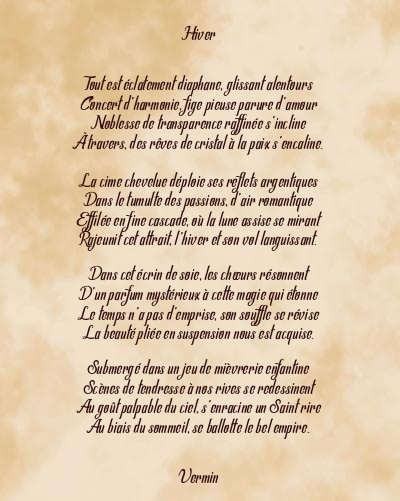 Le poème en image: Hiver