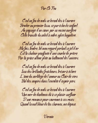 Le poème en image: Par Ce Feu