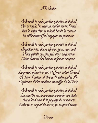 Le poème en image: À Te Conter