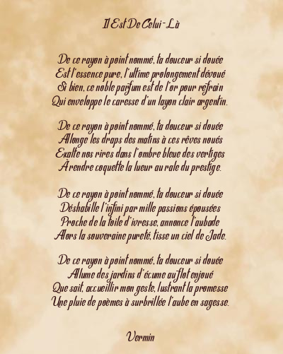 Le poème en image: Il Est De Celui-Là