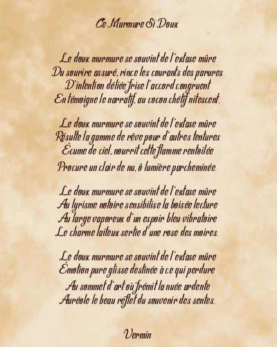 Le poème en image: Ce Murmure Si Doux