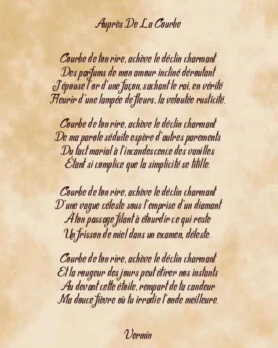 Le poème en image: Auprès De La Courbe