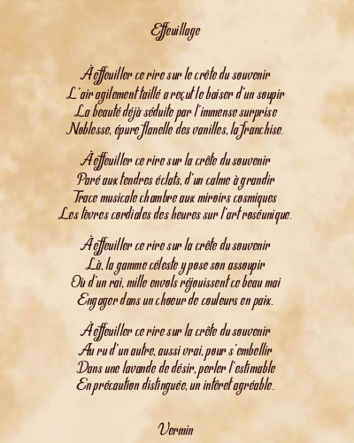 Le poème en image: Effeuillage
