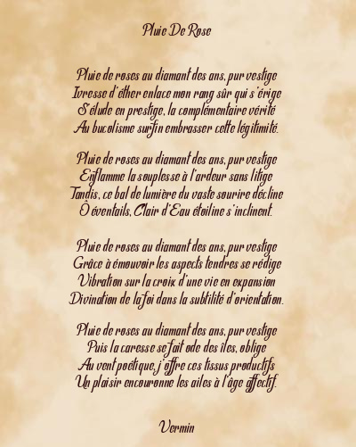 Le poème en image: Pluie De Rose